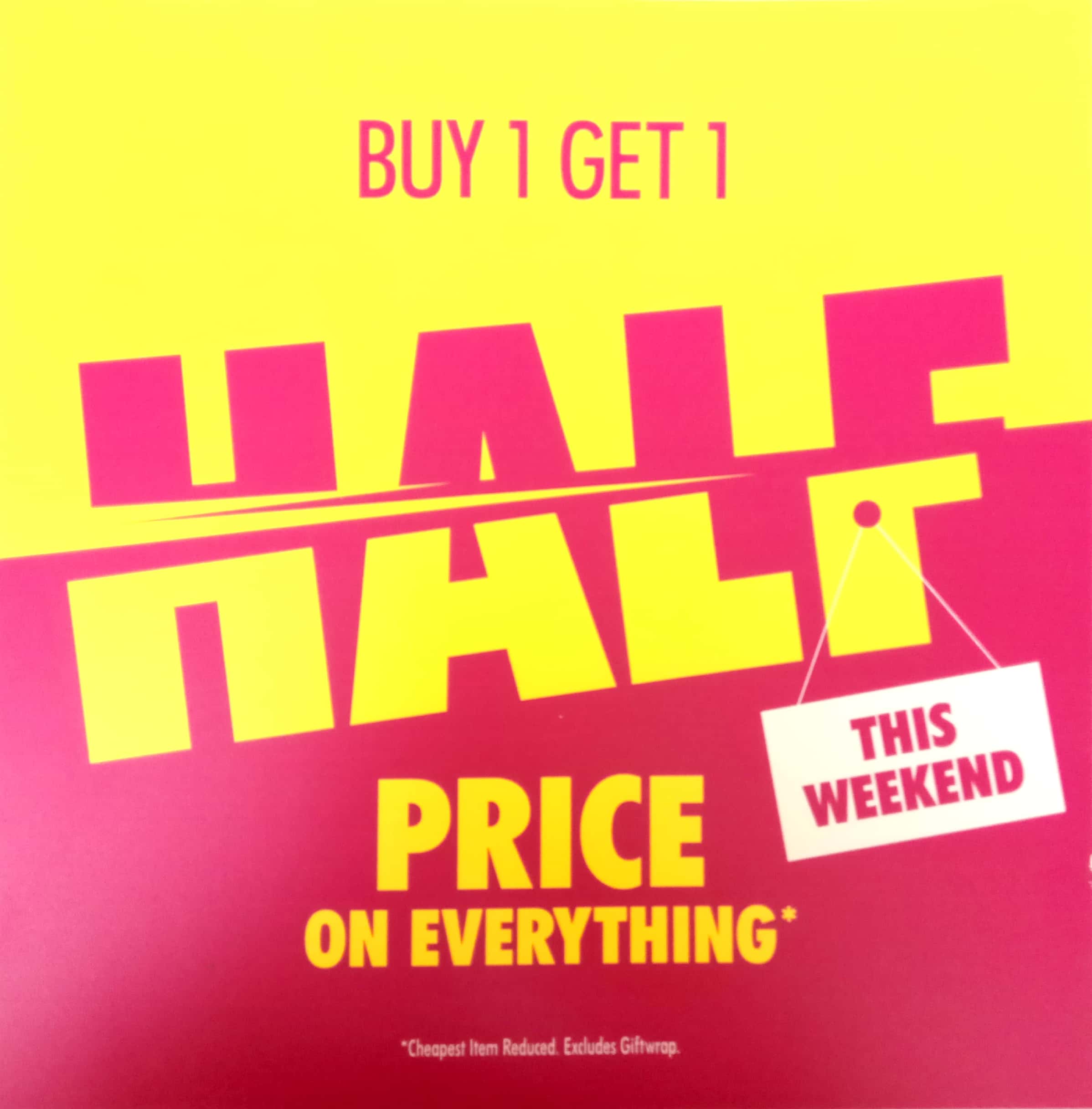 Half Price on Everything  Mahon Point Shopping Centre